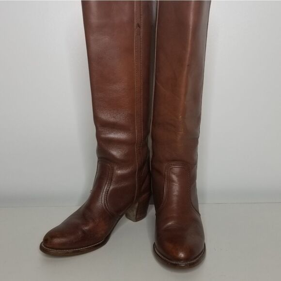 Vintage Dexter Riding Boots Reddish Brown Leather‎ Stacked Heel Size 8.5M - Picture 14 of 14